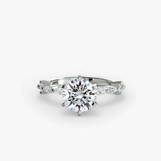Solitaire with Eternity Pavé